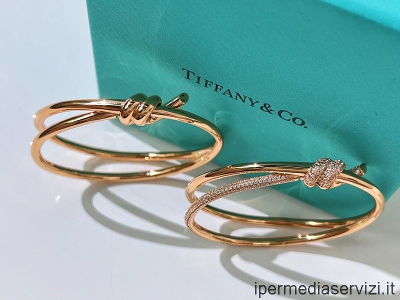 Replica Tiffany VIP Knot Double Row Hinged Bangle Bracelet