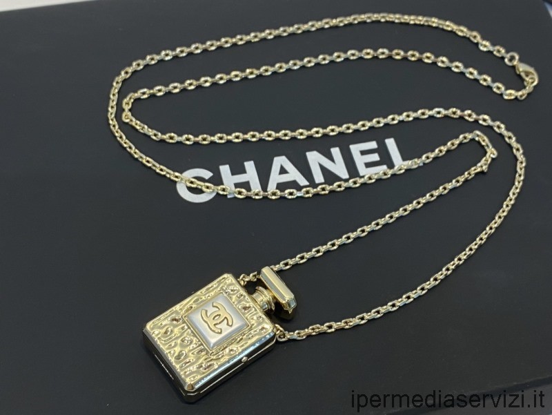 Réplica De Collar De Cadena De Botella De Oro Chanel Ab8585