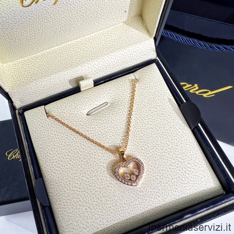 Réplica Chopard Vip Feliz Corazones Diamantes Iconos Colgante Collar