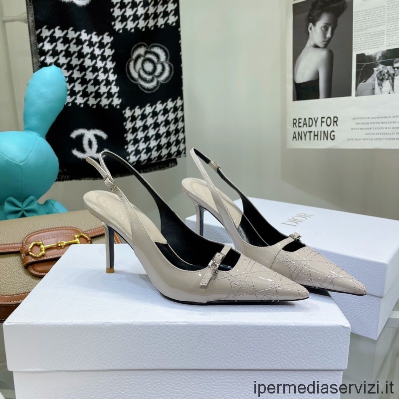 Réplica Dior 2022 Zapatos De Salón Destalonados De Piel De Becerro Gris 85 Mm 35 A 41