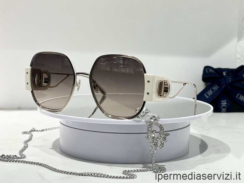 Réplica Dior Réplica De Gafas De Sol S5u 30 Montaigne Gafas De Sol Redondas Con Efecto De Carey