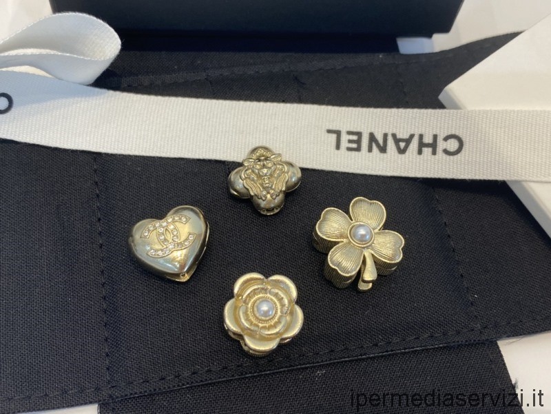 Réplica Chanel Juego De 4 Accesorios Para El Cabello En Oro Ab8157