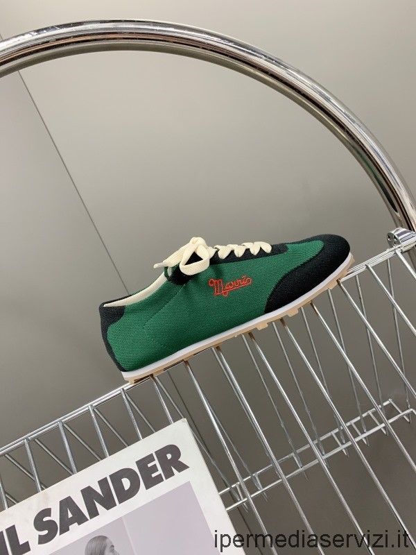 Réplica Marni Color Block Low Top Pebble Zapatillas Con Cordones En Verde Negro 35 A 40