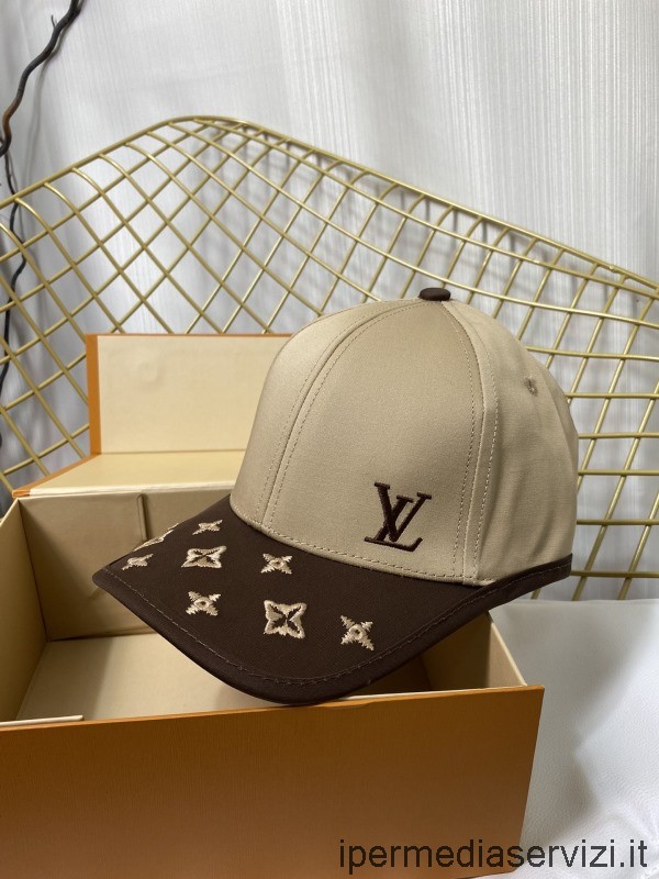 Replica Louis Vuitton Lv Valmista Beige Monogrammi Canvas Baseball-lippishattu