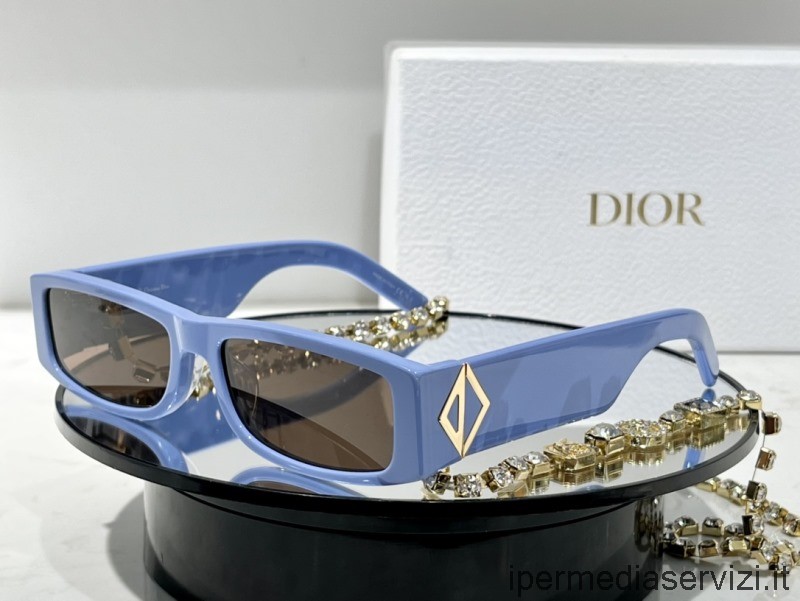 Réplique Dior Réplique Lunettes De Soleil Diamant Quise Bleu