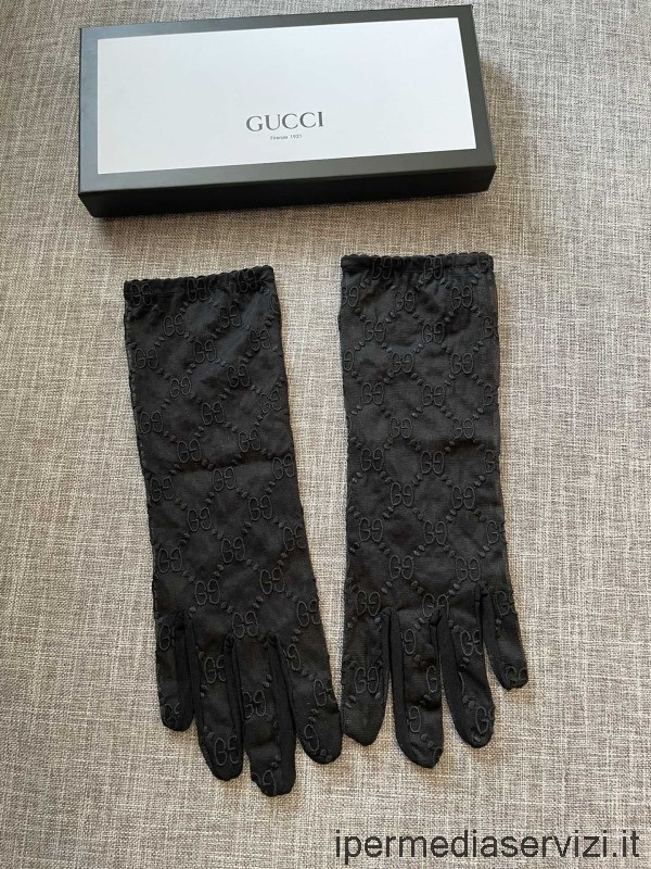 Replica Gucci Black Gg Műszaki Hálós Kesztyű Lxl