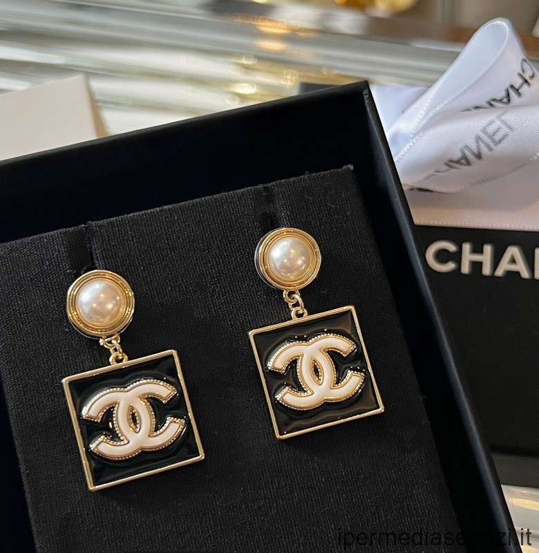 Replica Chanel Cc Logó Négyzet Alakú Fülbevaló