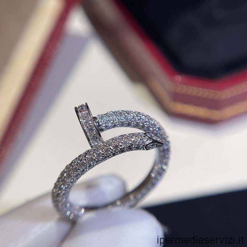 Replica Cartier Vip Juste Un Clou Diamanten Ring Met Wit Goud