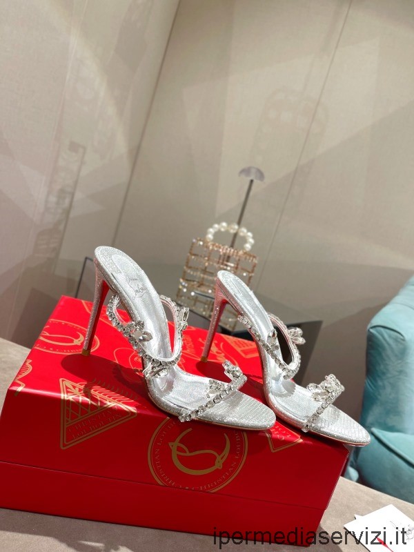 Replica Christian Louboutin Just Queen Hakken Muilezel Sandaal Met Kristallen 100 Mm 35 Tot 43