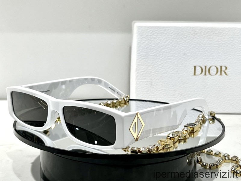 Replica Dior Replica Zonnebril Diamant Quise Wit