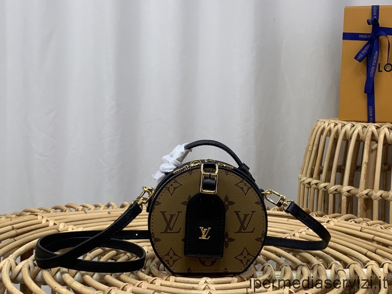 Kopi Louis Vuitton Mini Boite Chapeau Skulder Crossbody Bag I Monogram Canvas M44699 M68276 13x12x6cm