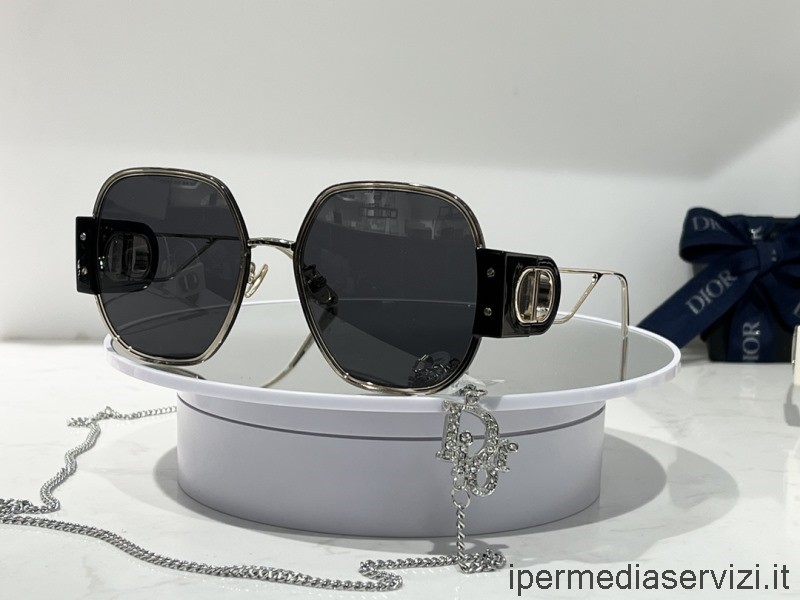Replica Dior Replica Solbriller S5u 30 Montaigne Tortoiseshell Effekt Runde Solbriller