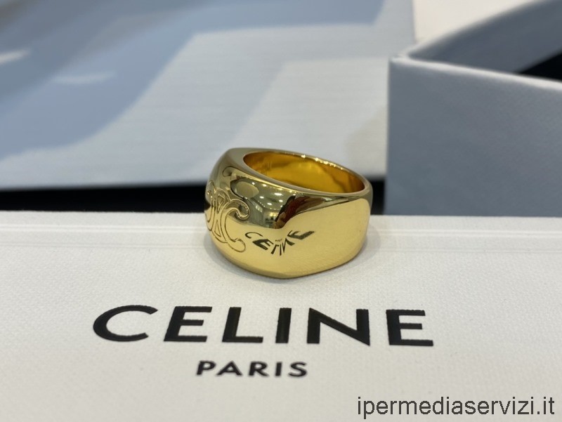 Kopi Celine Gold Triomphe Dristige Ringer