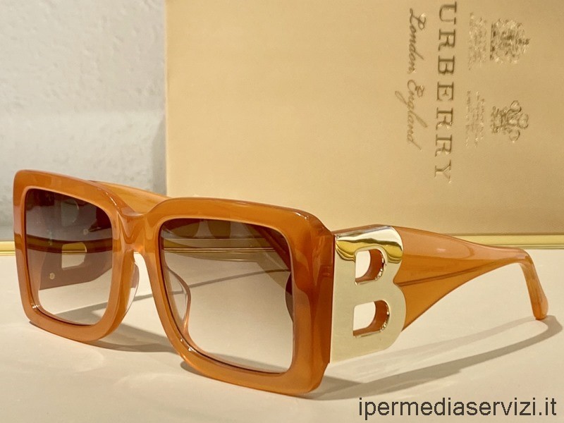 Replika Okularów Przeciwsłonecznych Burberry Replika Be4312 Pomarańczowy
