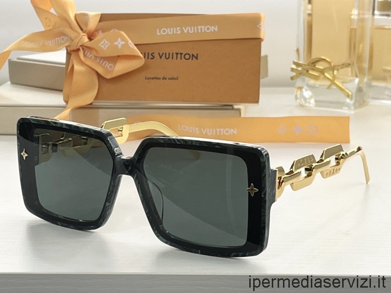 Replika Louis Vuitton Repliki Okularów Przeciwsłonecznych Z1481e Czarny
