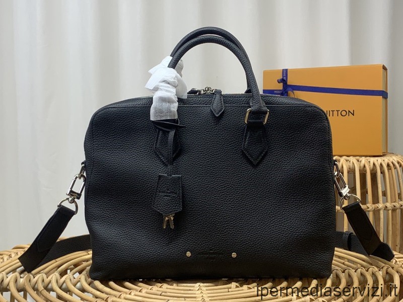копия портфеля Louis Vuitton Dandy Pm из черной кожи Taurillon M53488 36x27x5cm