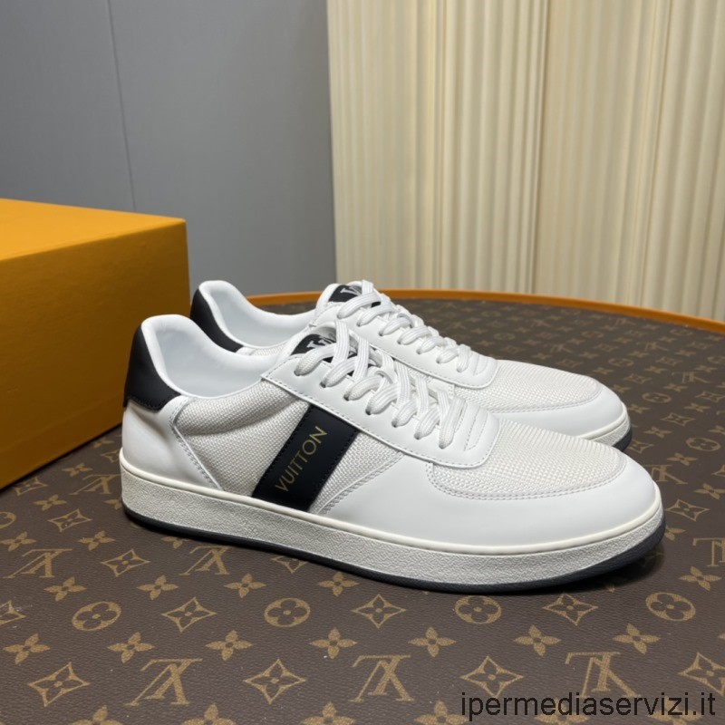 Replica Louis Vuitton Mens Lv Rivoli Bianco Nero In Rete Tecnica E Sneakers In Pelle Da 38 A 45