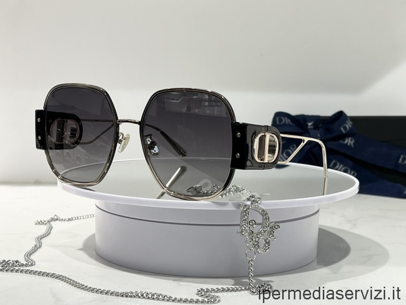 Replica Dior Replica Solglasögon S5u 30 Montaigne Sköldpaddseffekt Runda Solglasögon