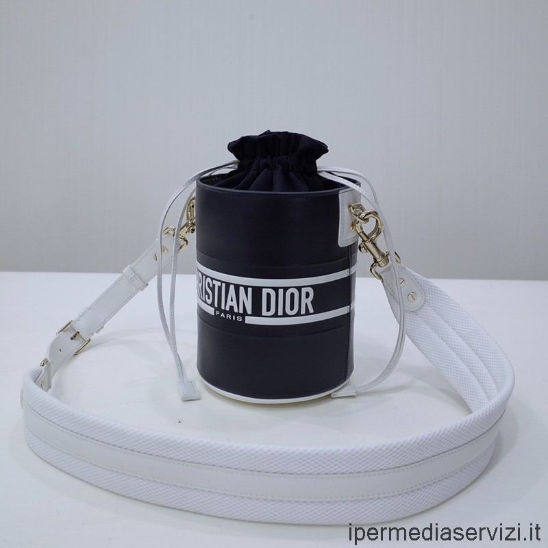 Replica Dior Micro Dior Vibe Bucket Crossbody-väska I Svart Kalvskinn 14x18x14cm