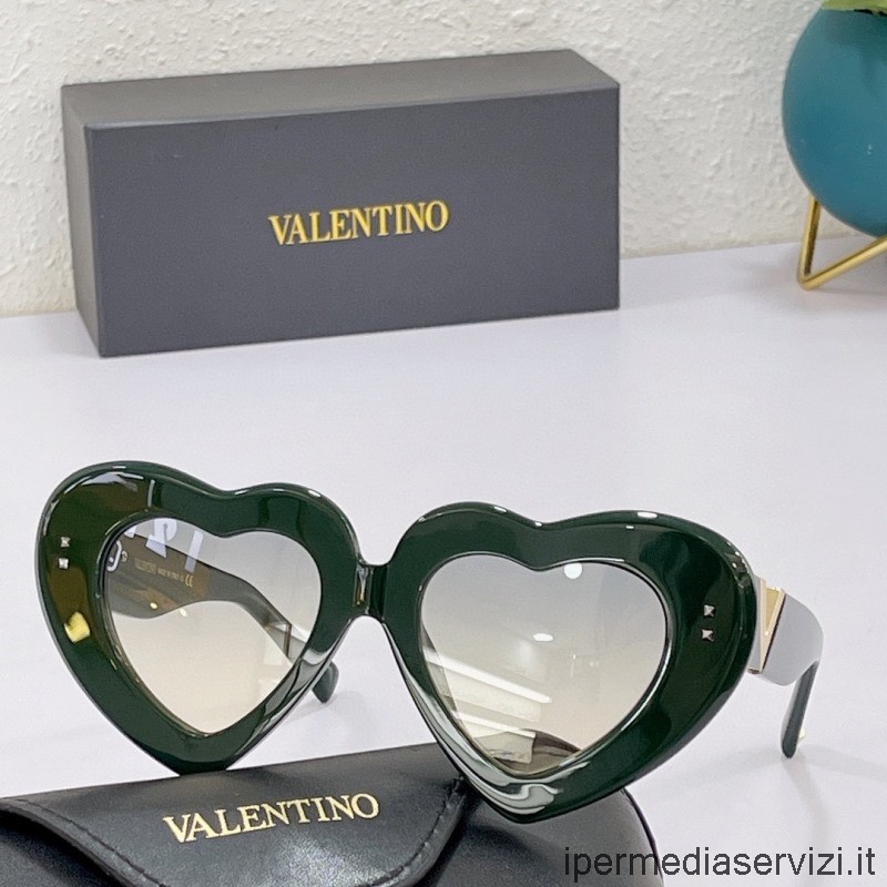 Replica Valentino Replica Heart Solglasögon Va4104 Grön