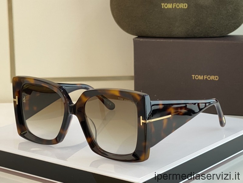 แว่นตากันแดดแบบจำลองทอมฟอร์ด Tf921 สีน้ำตาล