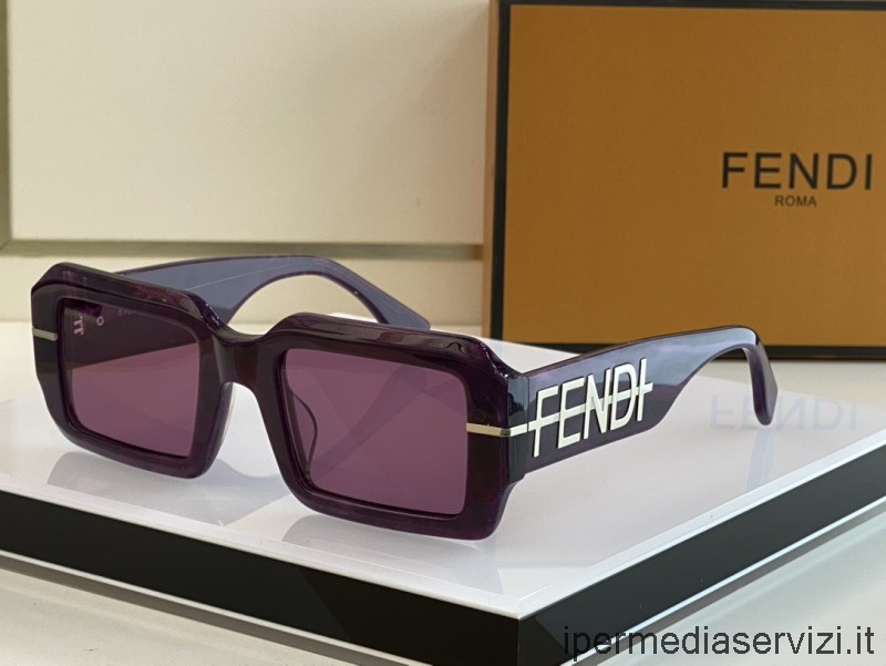 แว่นตากันแดดแบบจำลอง Fendi แบบจำลอง Ff0434 สีม่วง