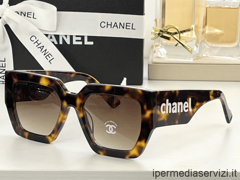 çoğaltma Chanel çoğaltma Güneş Gözlüğü Ch7821 Kahverengi