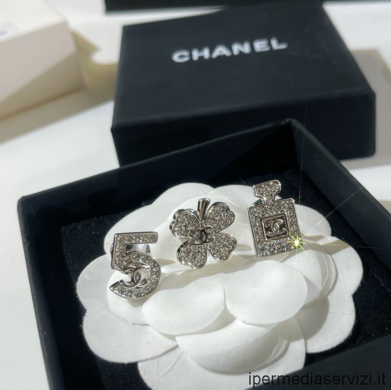 Replika Chanel Vip Kristalleri 3lü Broş Seti