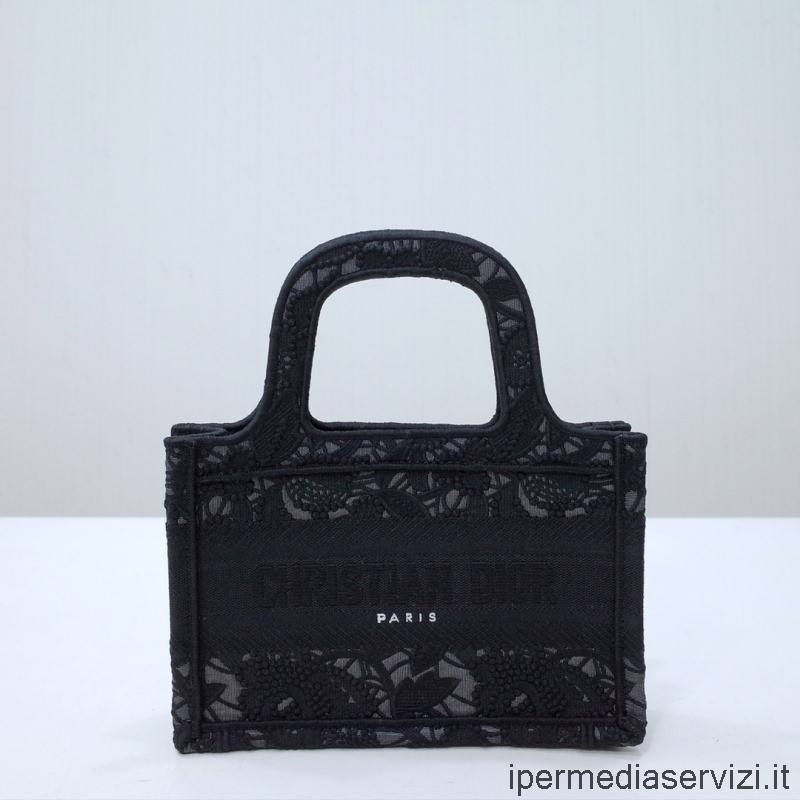 çoğaltma Dior Mini Dior Kitap çantası Siyah 22x24x8cm
